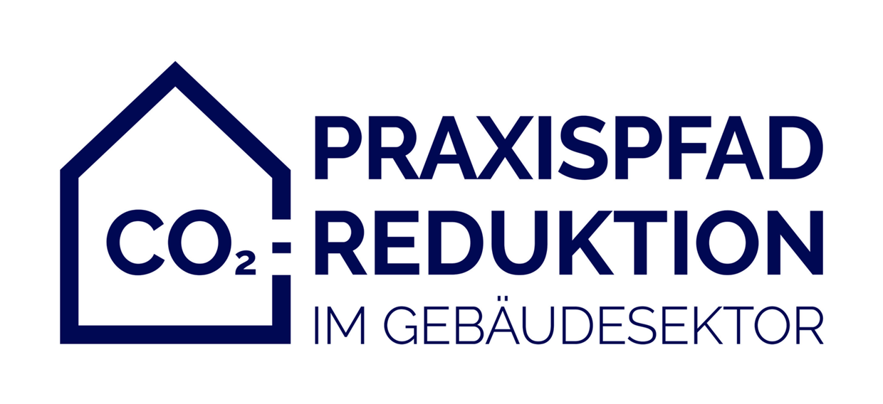Logo "Praxispfad CO2 Reduktion im Gebaeudesektor"